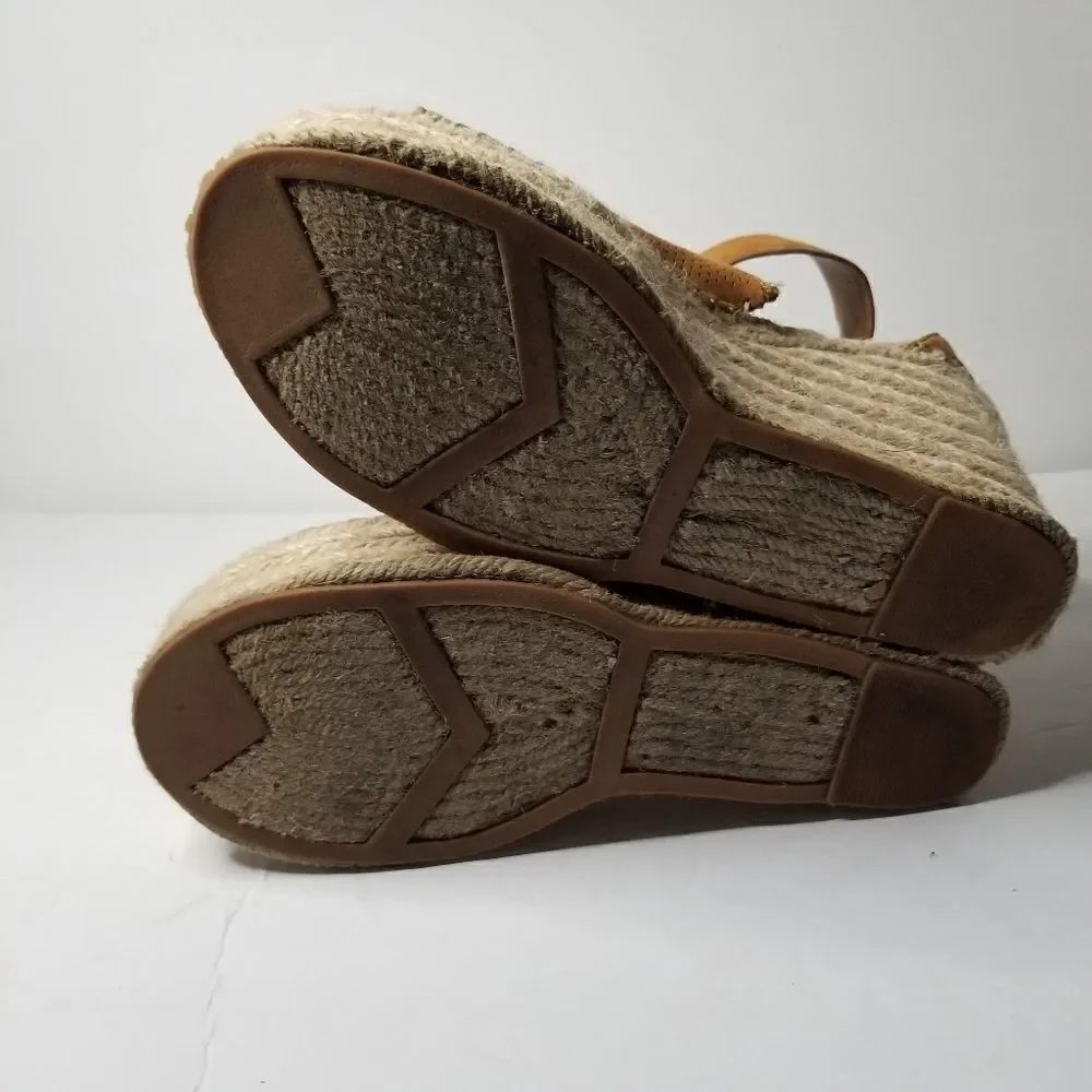 Marc Fisher wedge platform sandal fall color camel color - Picture 6 of 7